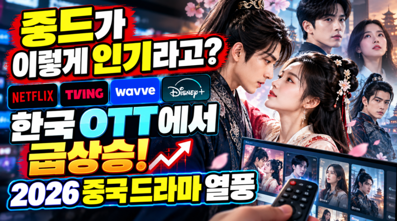 “중드가 이렇게 인기라고?” 한국 OTT에서 급상승 2026 중국 드라마 열풍