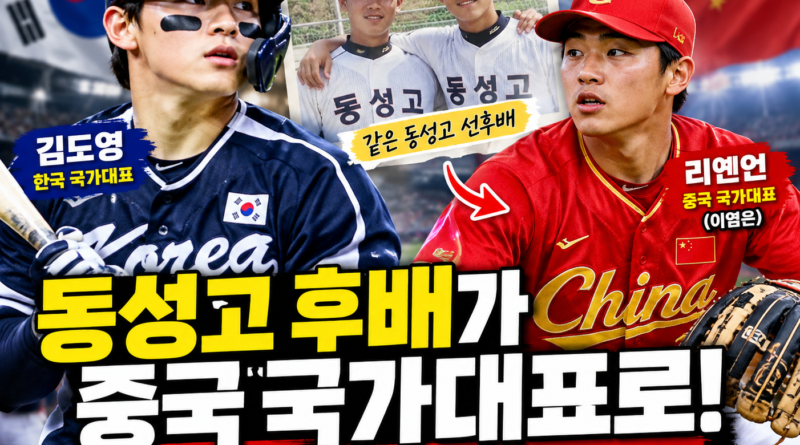 “동성고 후배가 중국 국가대표로!” 김도영도 놀란 특별한 재회 같은 유니폼 → 한·중 국가대표