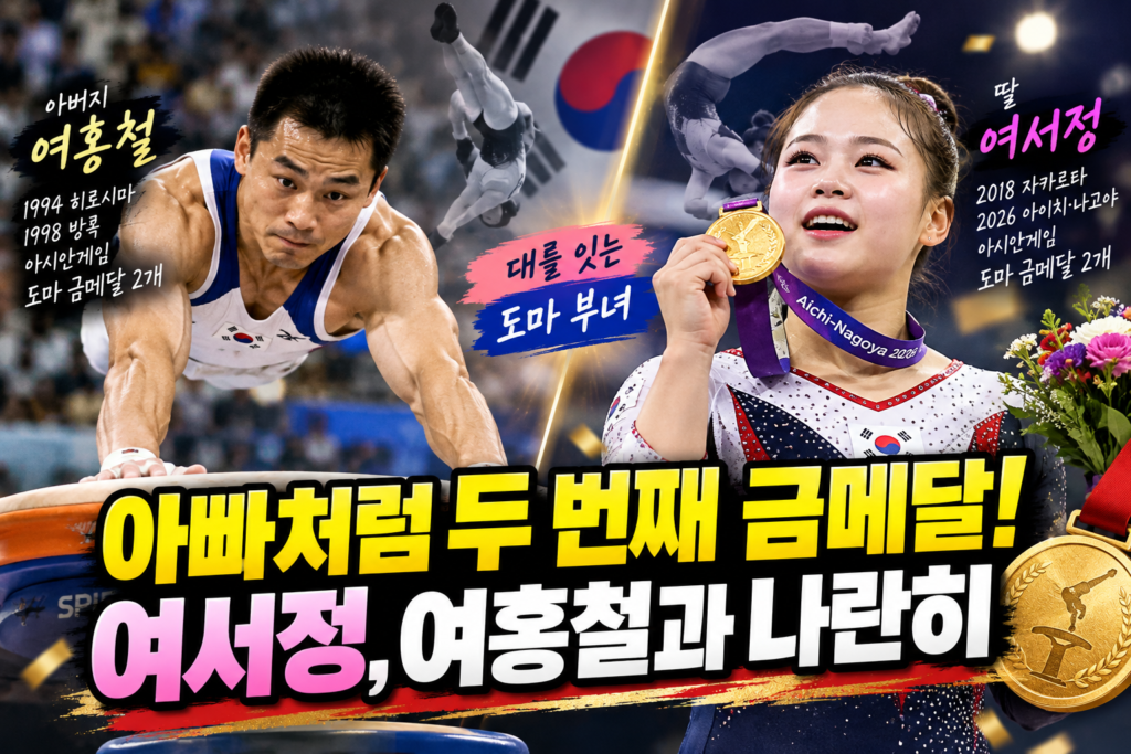 2026 아이치 나고야 아시안게임 여자 도마 금메달 여서정과 아버지 여홍철의 체조 부녀 이야기