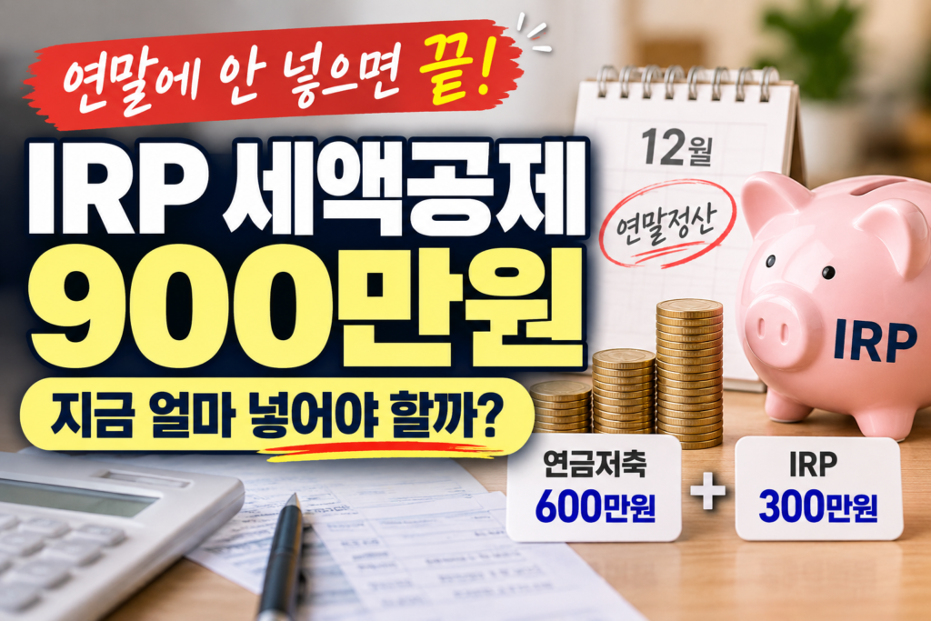 IRP 세액공제 한도와 연말 납입방법