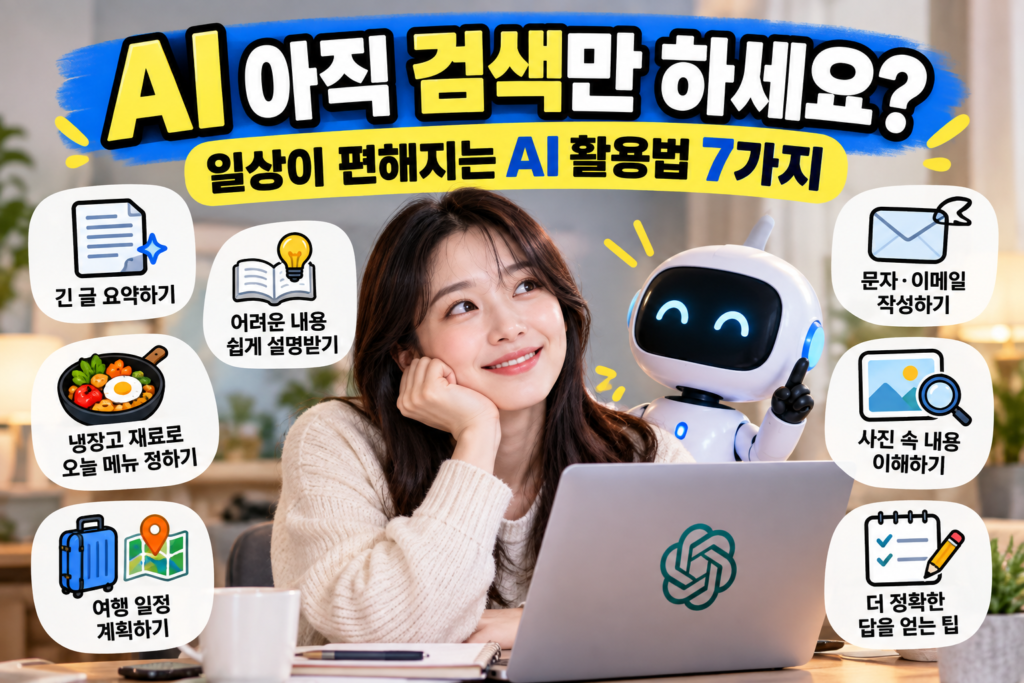 AI 도구를 일상생활에서 활용하는 7가지 생활 꿀팁